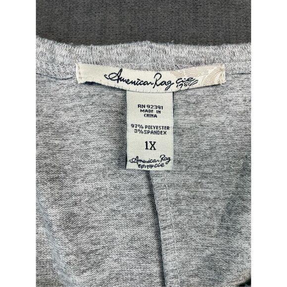 Y2K Sequin Print Ruched Top American Rag Women 1X Gray Glam Club Streetwear - Picture 4 of 9